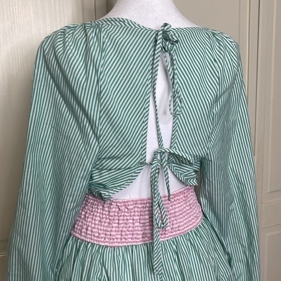 TOPSHOP Women's Tall Stripe Mix and Match Mini Dress in Green and Pink S… - Picture 6 of 9